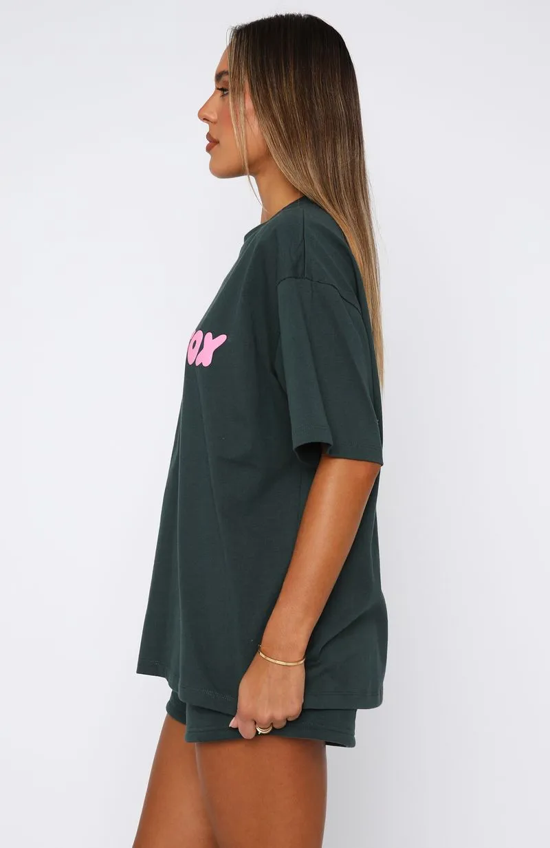 Offstage Oversized Tee Pine sold by White Fox Boutique product image thumbnail 3