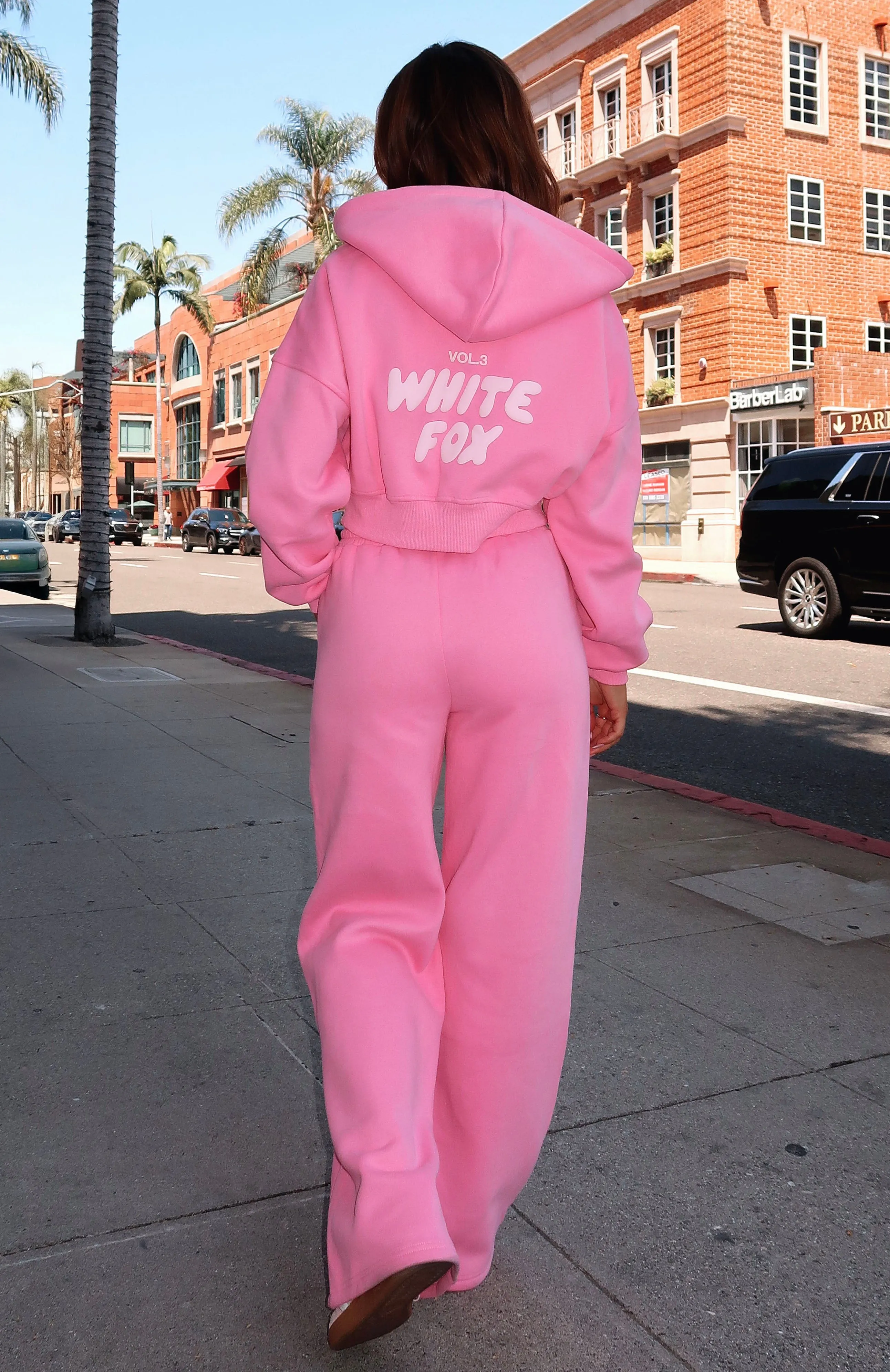 Offstage Cropped Zip Hoodie Bubblegum sold by White Fox Boutique