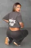 Offstage Back Graphic Oversized Tee Shadow sold by White Fox Boutique