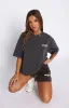 Offstage Back Graphic Oversized Tee Shadow sold by White Fox Boutique