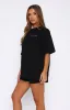 Offstage Back Graphic Oversized Tee Onyx sold by White Fox Boutique