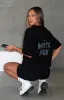 Offstage Back Graphic Oversized Tee Onyx sold by White Fox Boutique