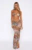 Luminous Maxi Skirt Safari Chaos sold by White Fox Boutique