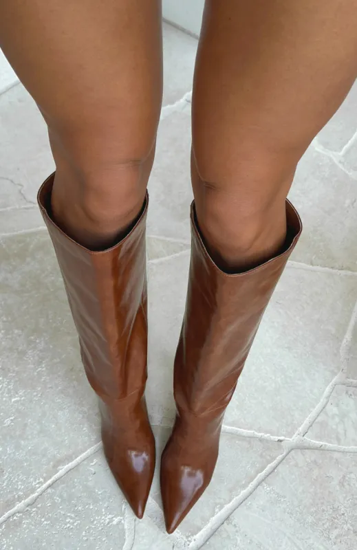 Run Away With Me Knee High Boots Vintage Brown sold by White Fox Boutique