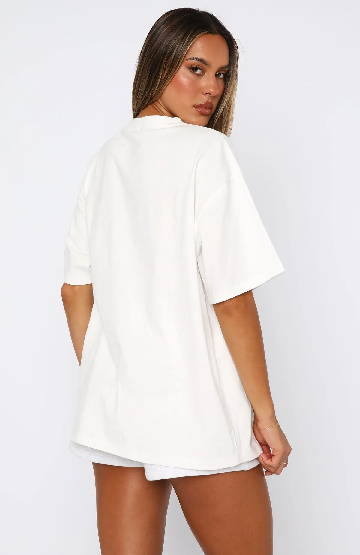 The Good Life Oversized Tee White sold by White Fox Boutique product image thumbnail 4