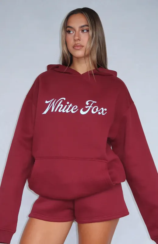 The Good Life Oversized Hoodie Burgundy sold by White Fox Boutique
