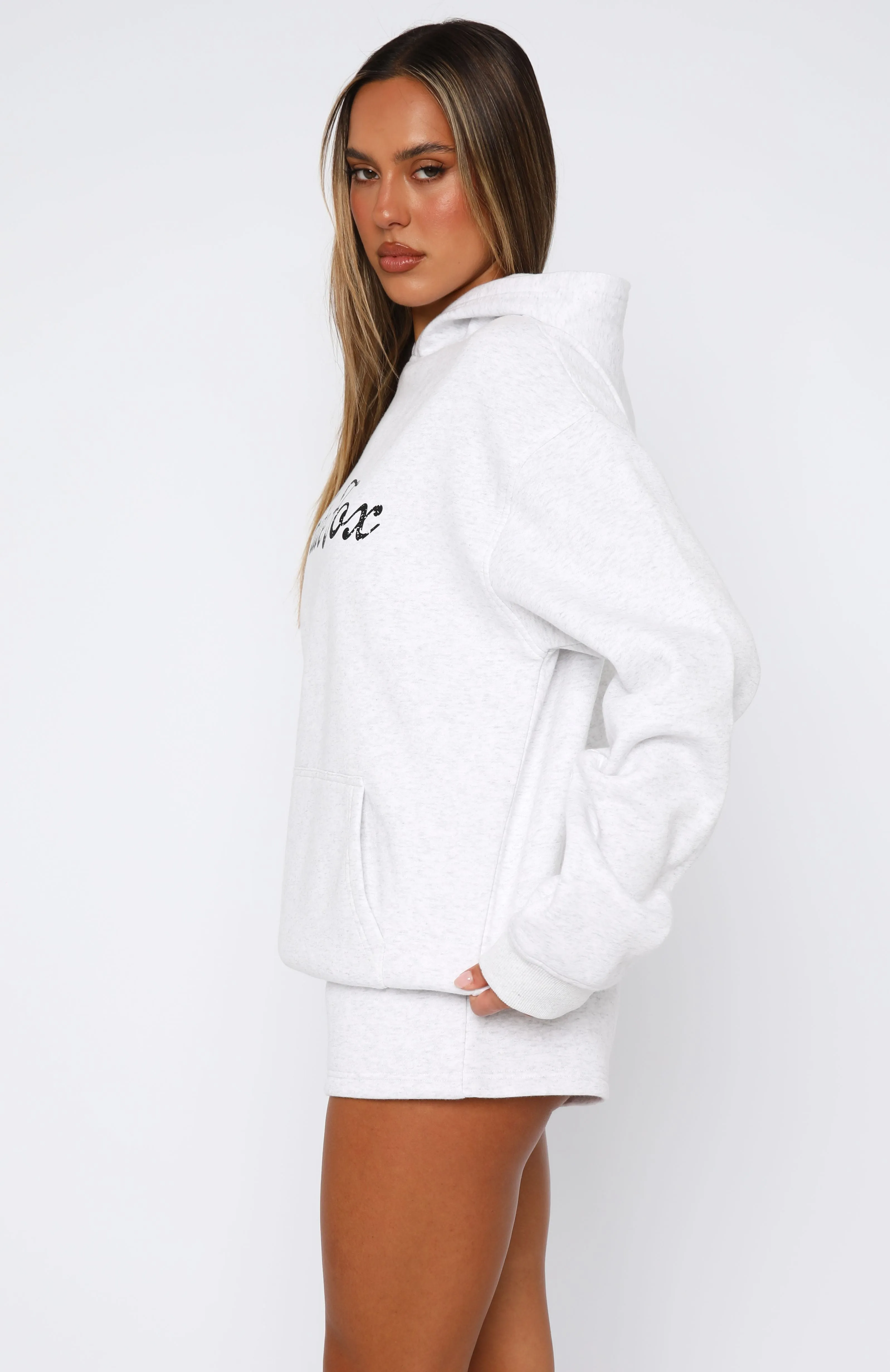 The Good Life Oversized Hoodie Grey Marle sold by White Fox Boutique product image thumbnail 3