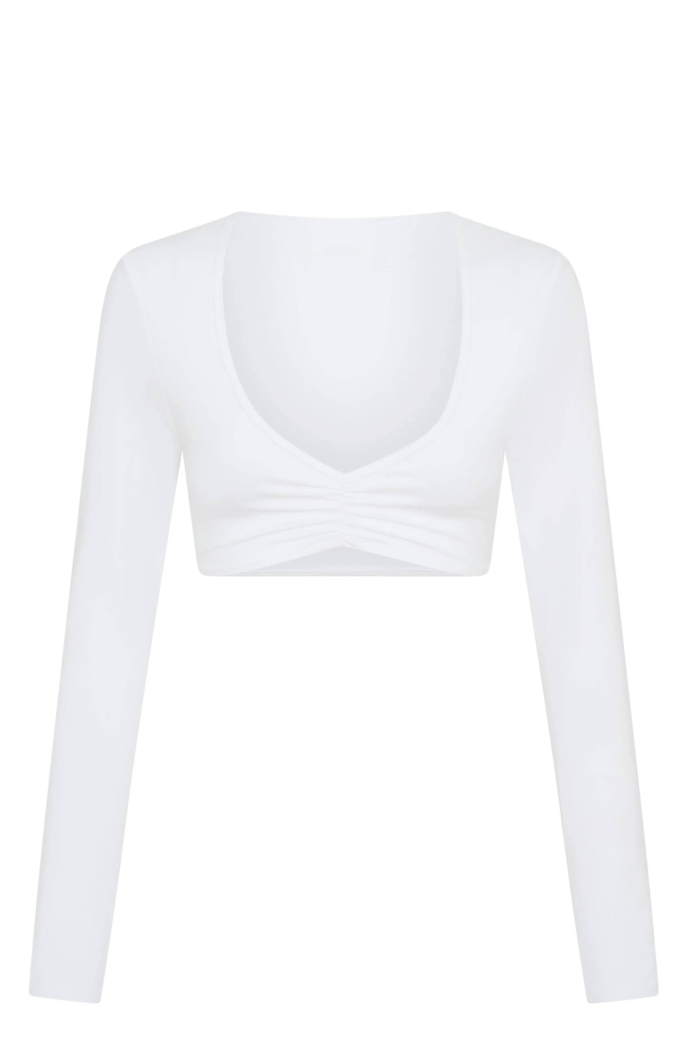 Sync Long Sleeve Crop White sold by White Fox Boutique product image thumbnail 5