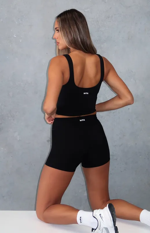 Shift Mid Rise Shorts 3.5" Black sold by White Fox Boutique