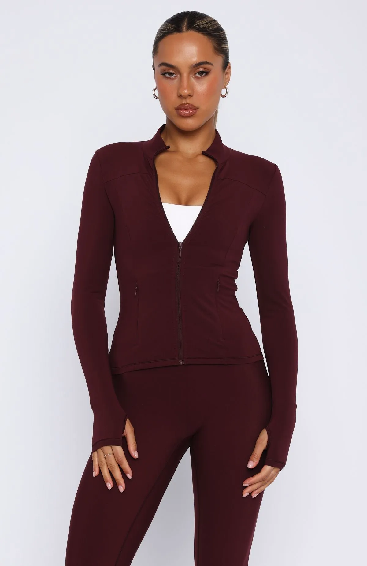 Race To You Jacket Merlot sold by White Fox Boutique product image thumbnail 2