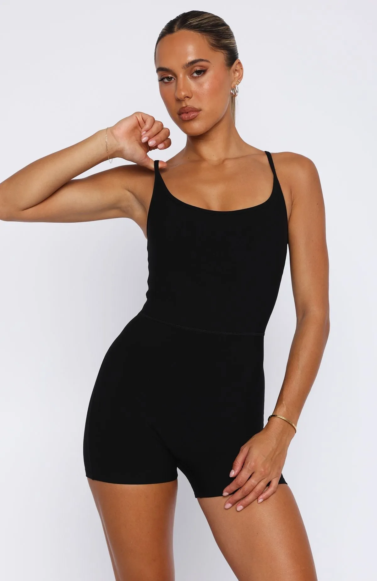 Power Move Playsuit Black sold by White Fox Boutique product image thumbnail 2