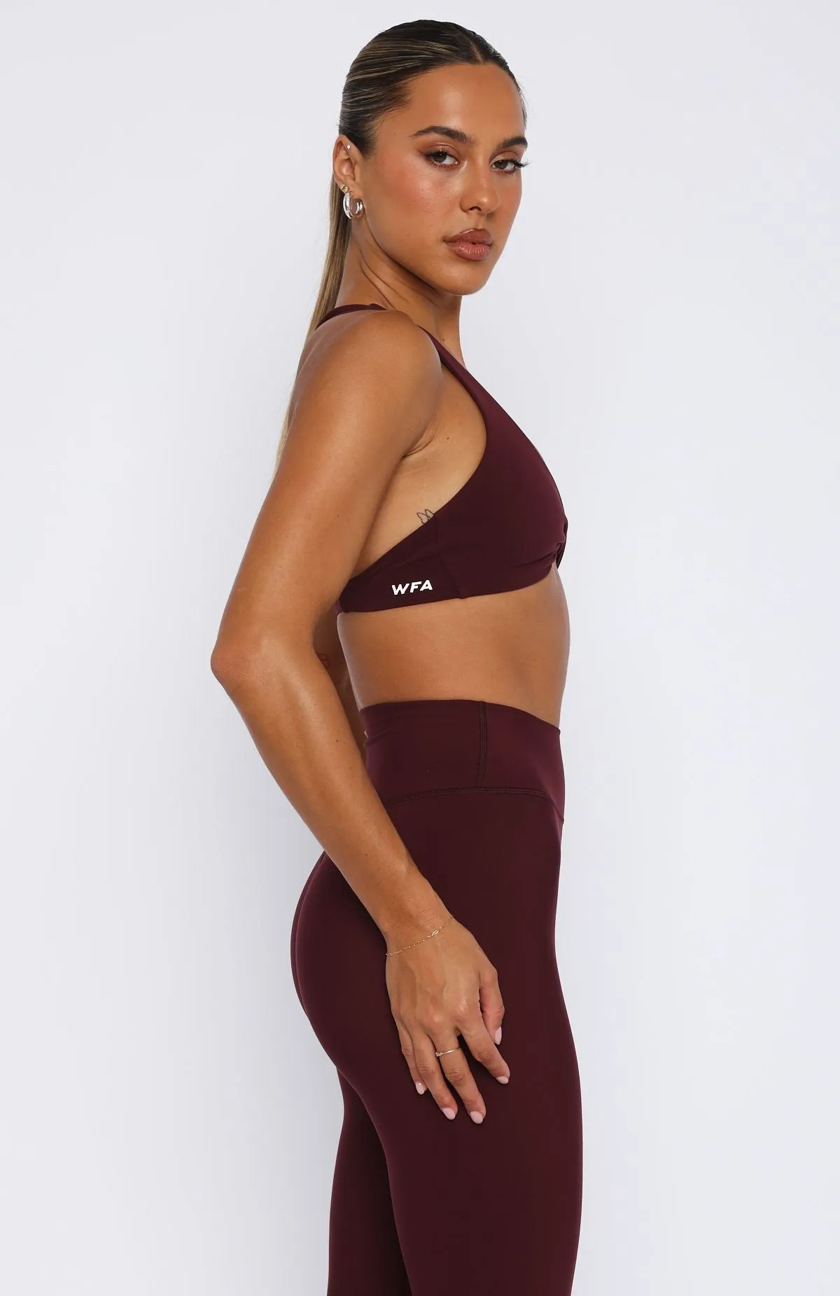 High Definition Sports Bra Merlot sold by White Fox Boutique product image thumbnail 4