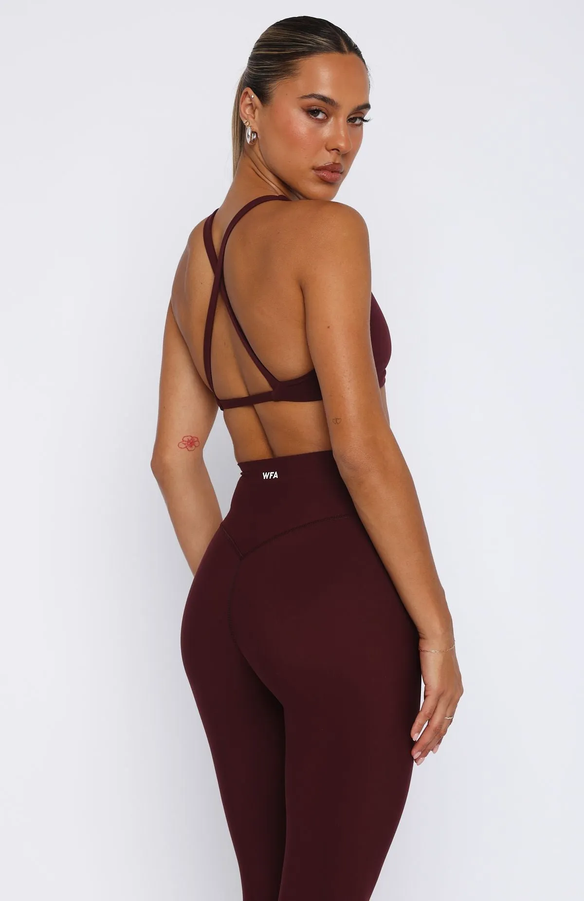 High Definition Sports Bra Merlot sold by White Fox Boutique product image thumbnail 5