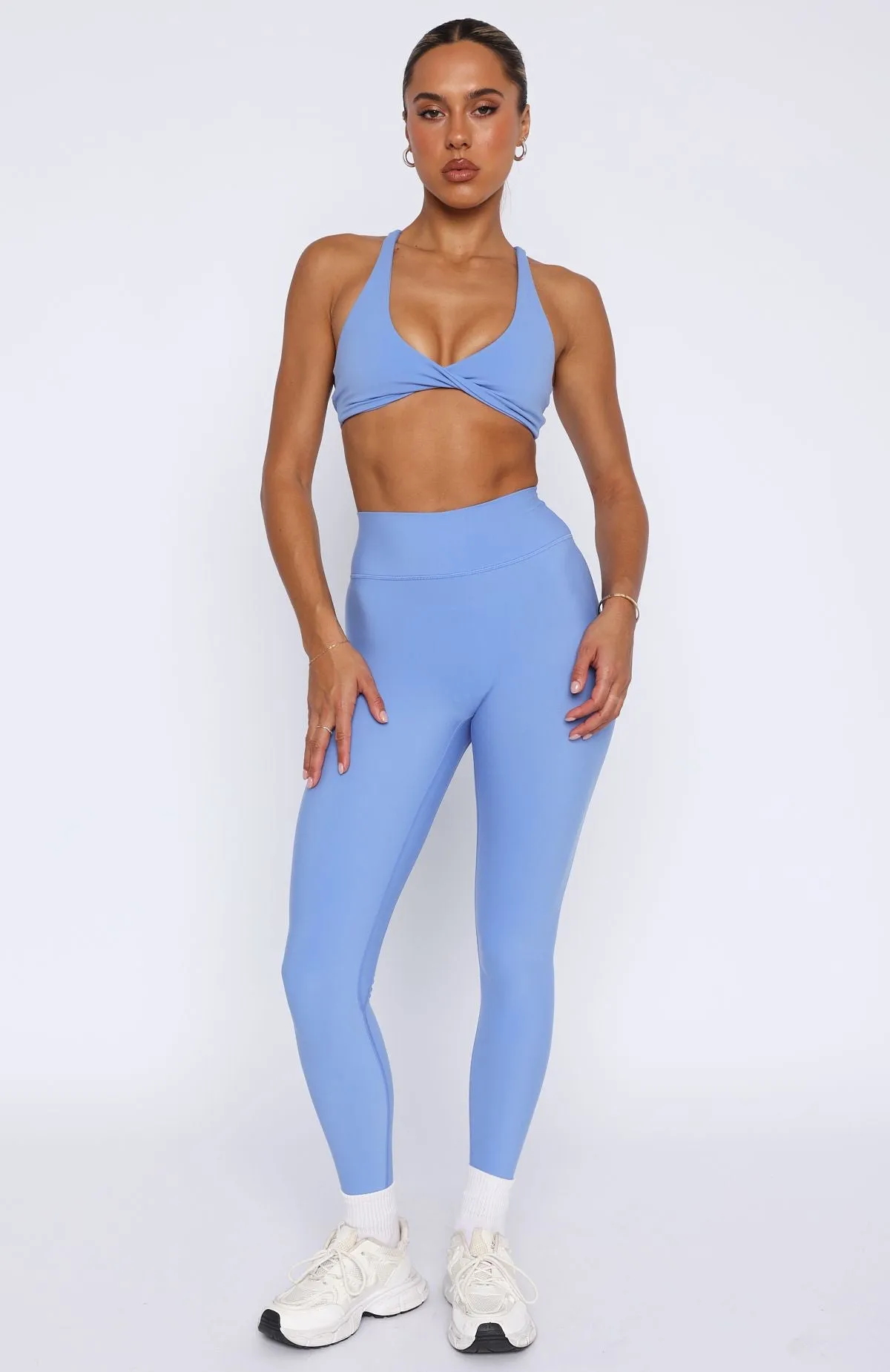 Go Getter High Waisted Leggings Blueberry sold by White Fox Boutique product image thumbnail 2