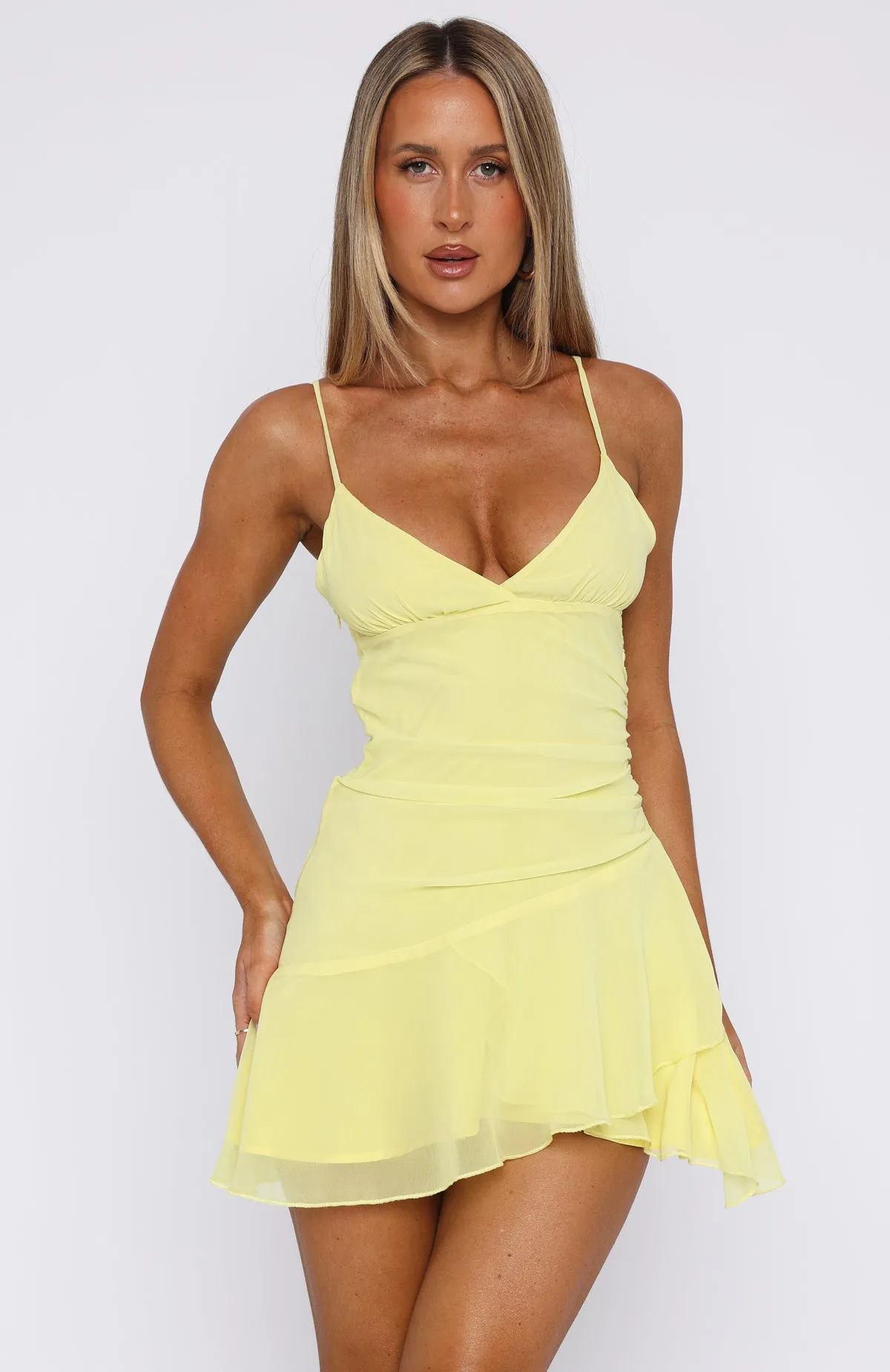 I Picked You Mini Dress Lemon sold by White Fox Boutique product image thumbnail 2