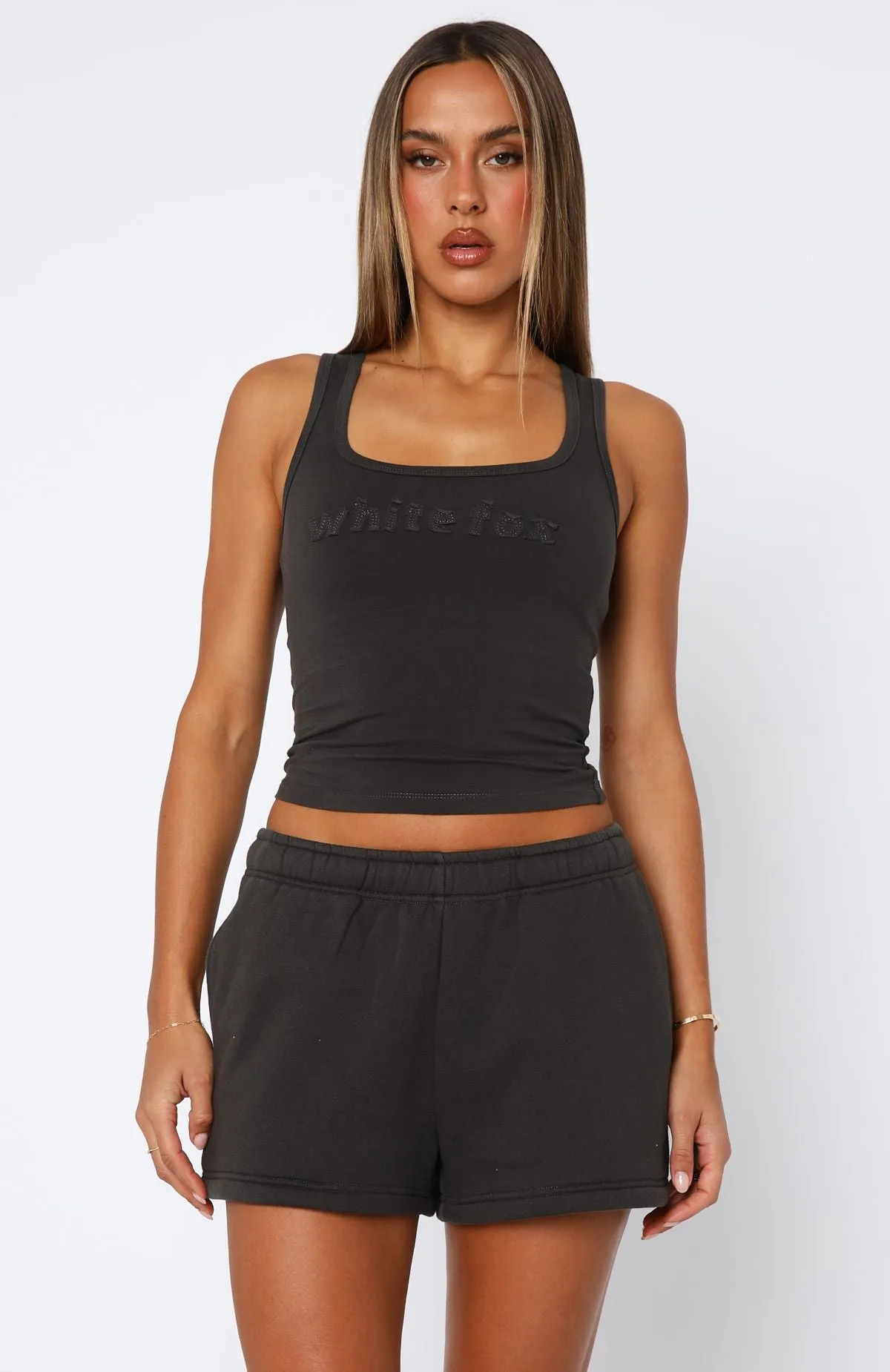 From The Archives Lexi Lounge Shorts Charcoal sold by White Fox Boutique product image thumbnail 2