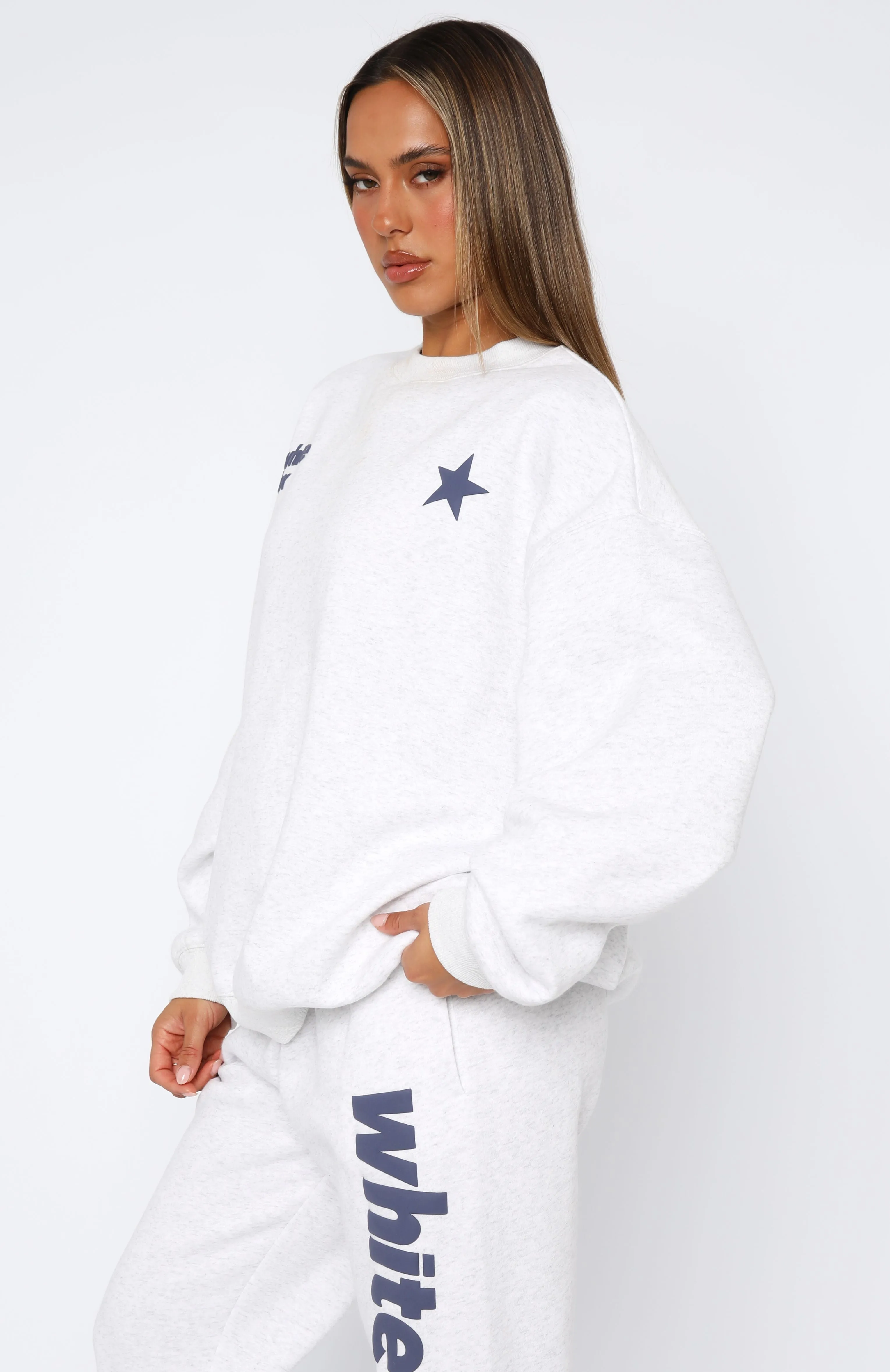 From The Archives Freya Oversized Sweater Grey Marle sold by White Fox Boutique product image thumbnail 4