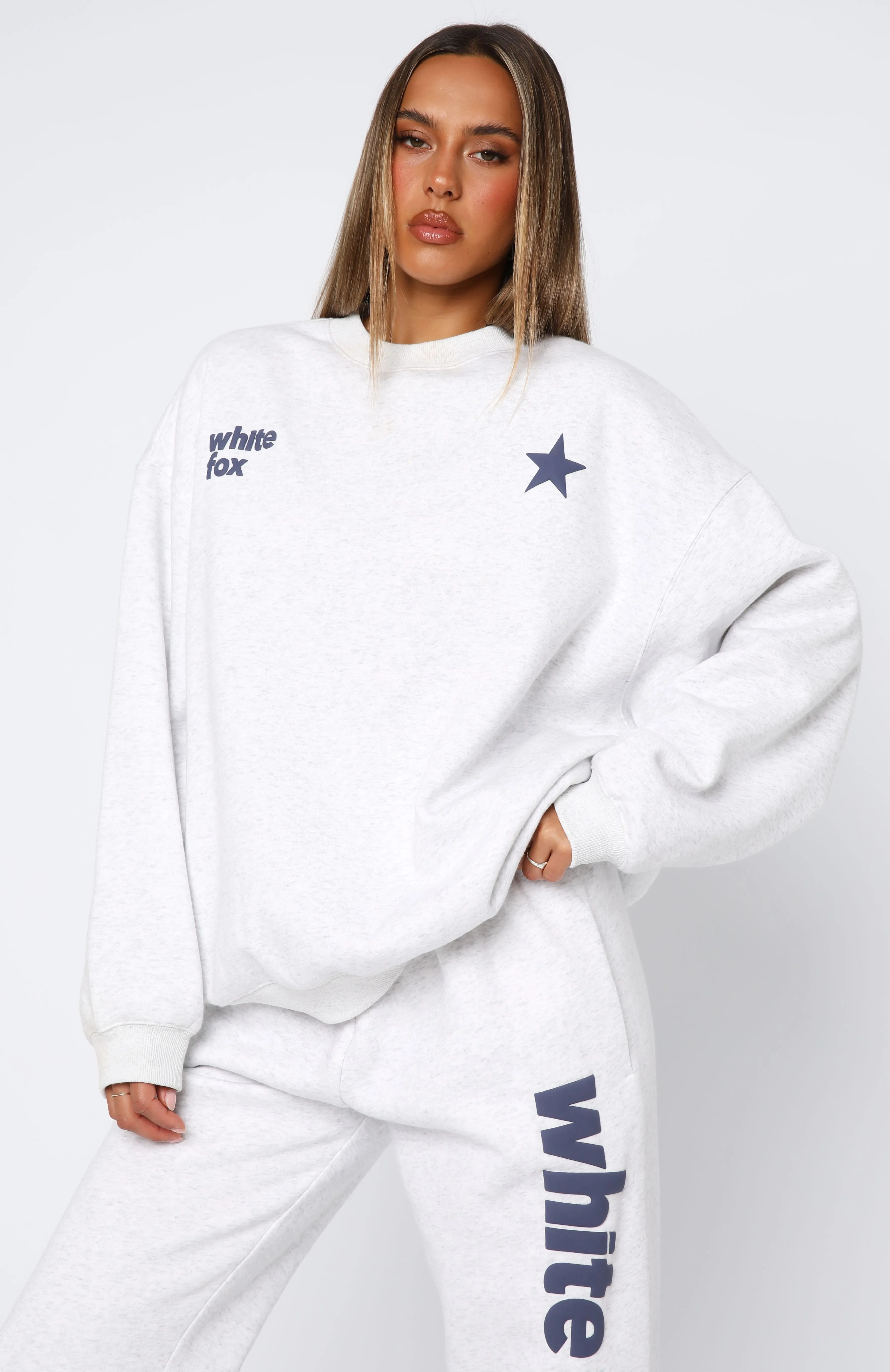 From The Archives Freya Oversized Sweater Grey Marle sold by White Fox Boutique product image thumbnail 3