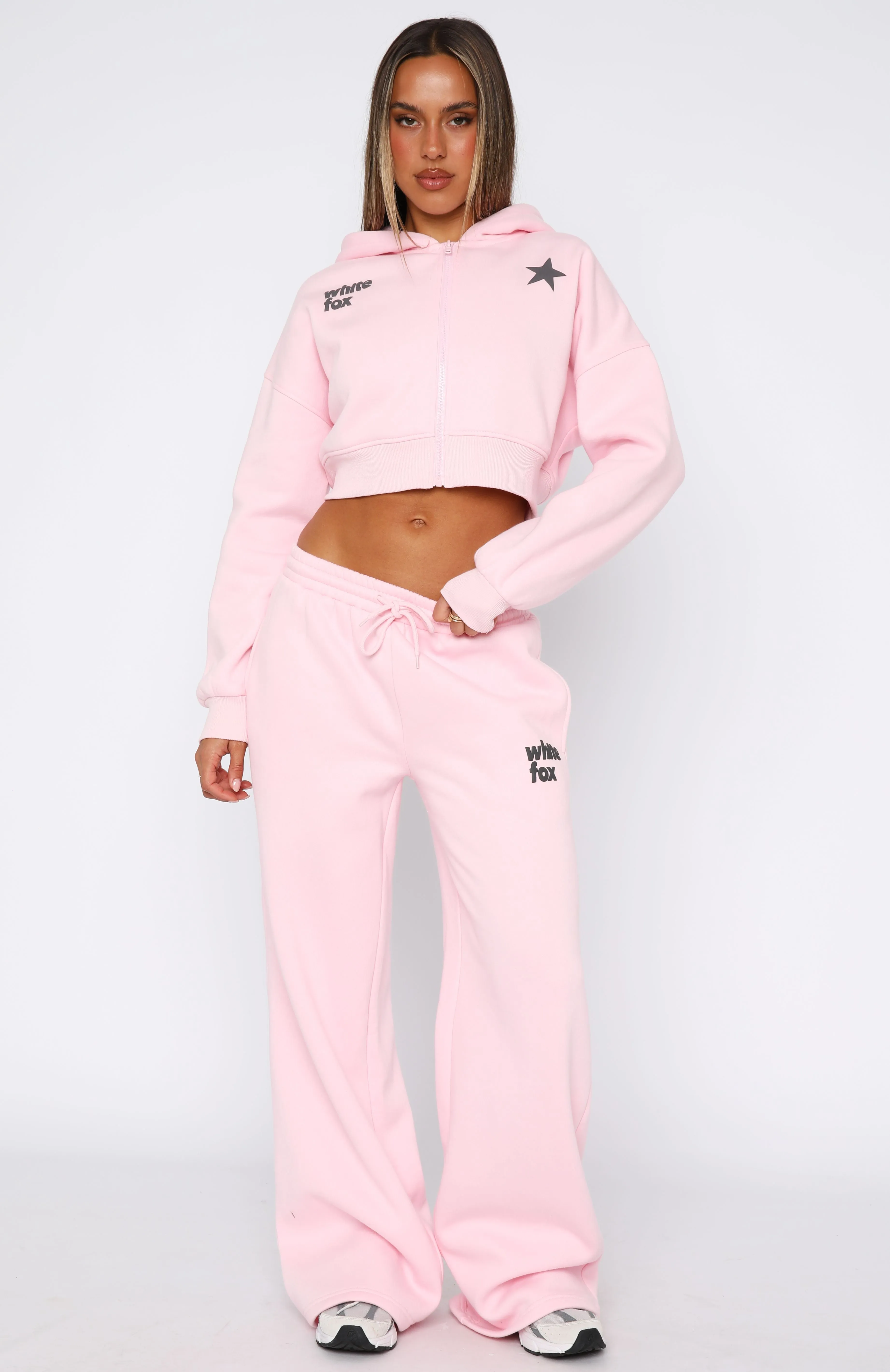 From The Archives Charli Wide Leg Sweatpants Pink sold by White Fox Boutique product image thumbnail 2