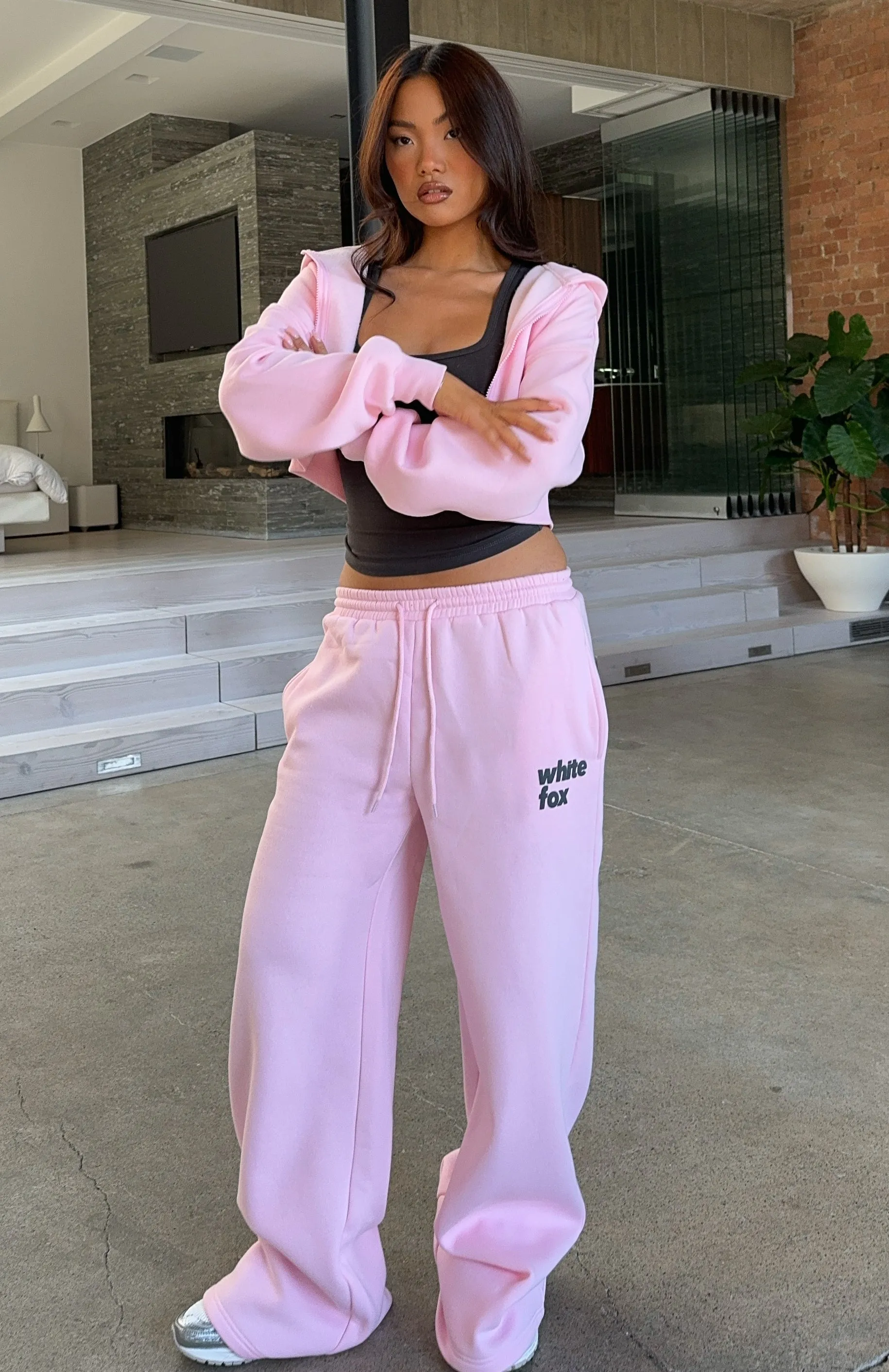 From The Archives Charli Wide Leg Sweatpants Pink sold by White Fox Boutique
