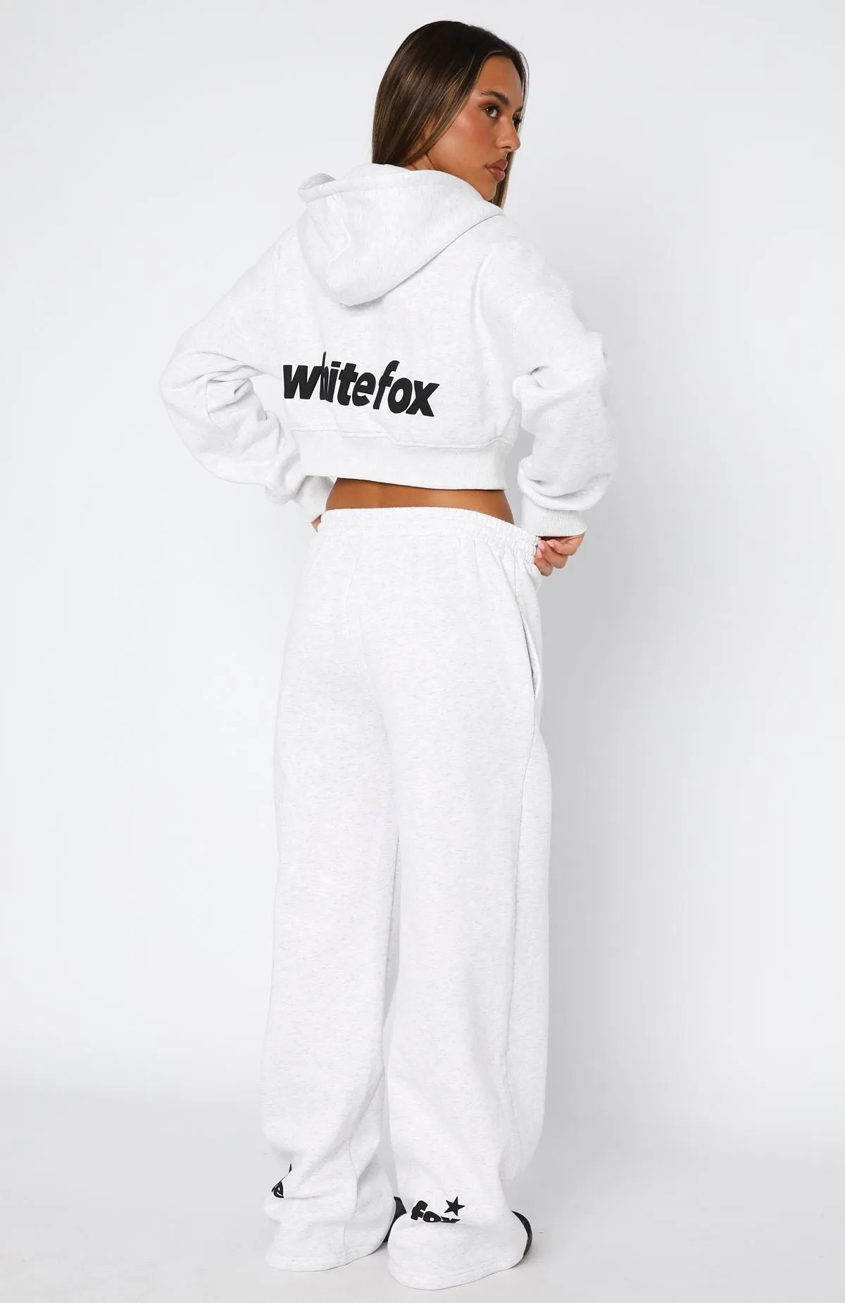 From The Archives Charli Wide Leg Sweatpants Grey Marle sold by White Fox Boutique product image thumbnail 5