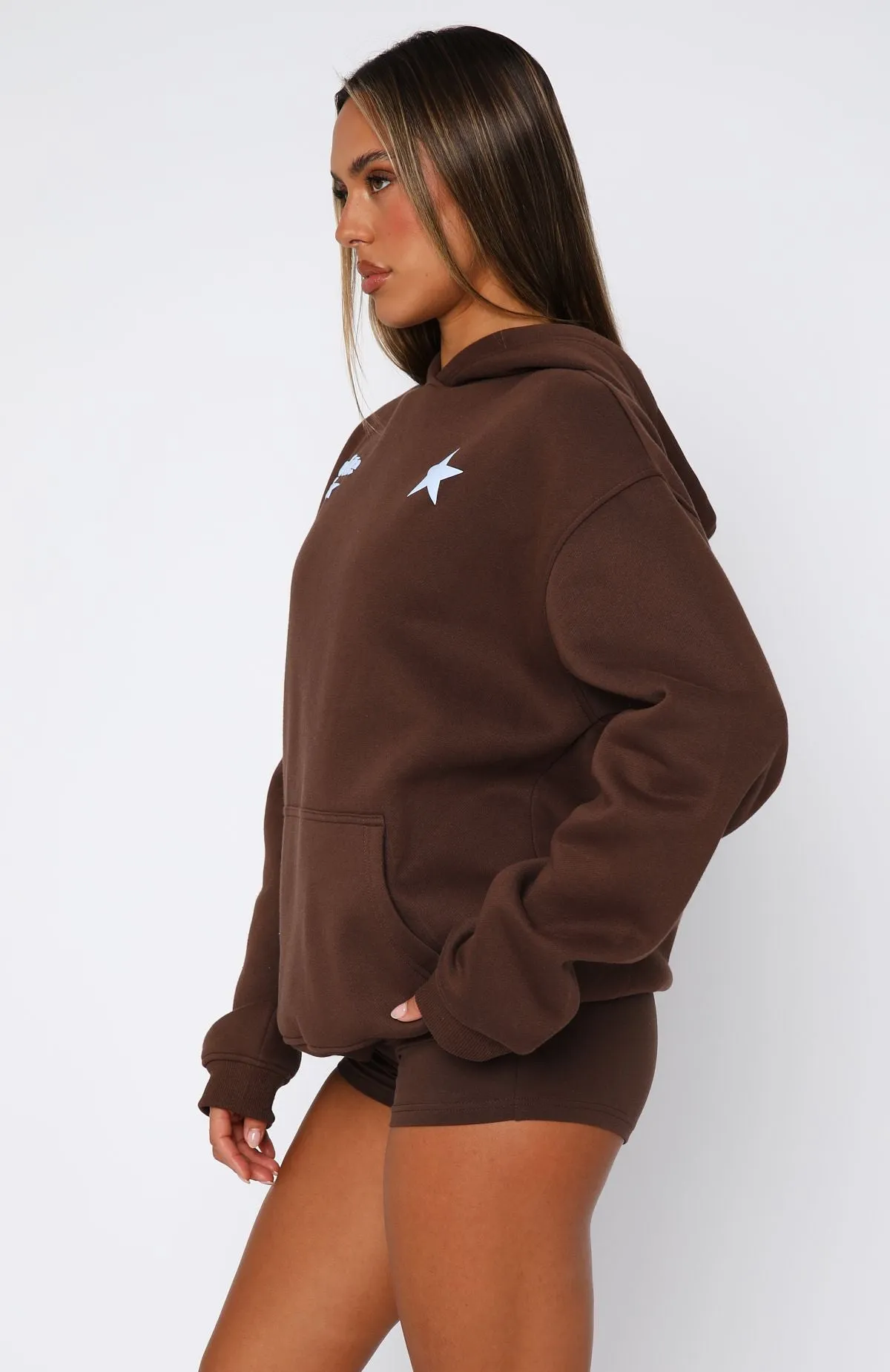 From The Archives Charli Oversized Hoodie Chocolate sold by White Fox Boutique product image thumbnail 4