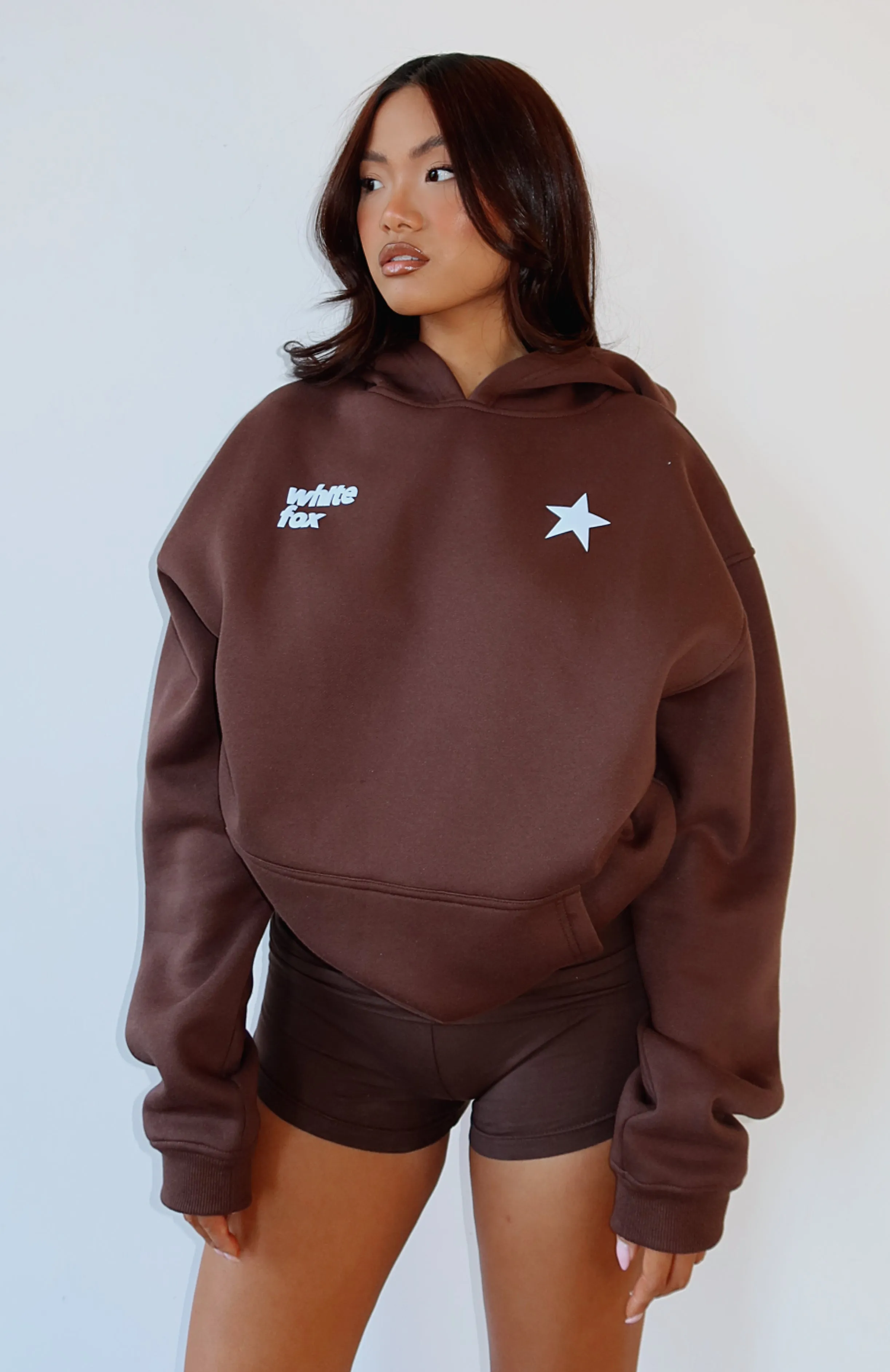 From The Archives Charli Oversized Hoodie Chocolate sold by White Fox Boutique product image thumbnail 2