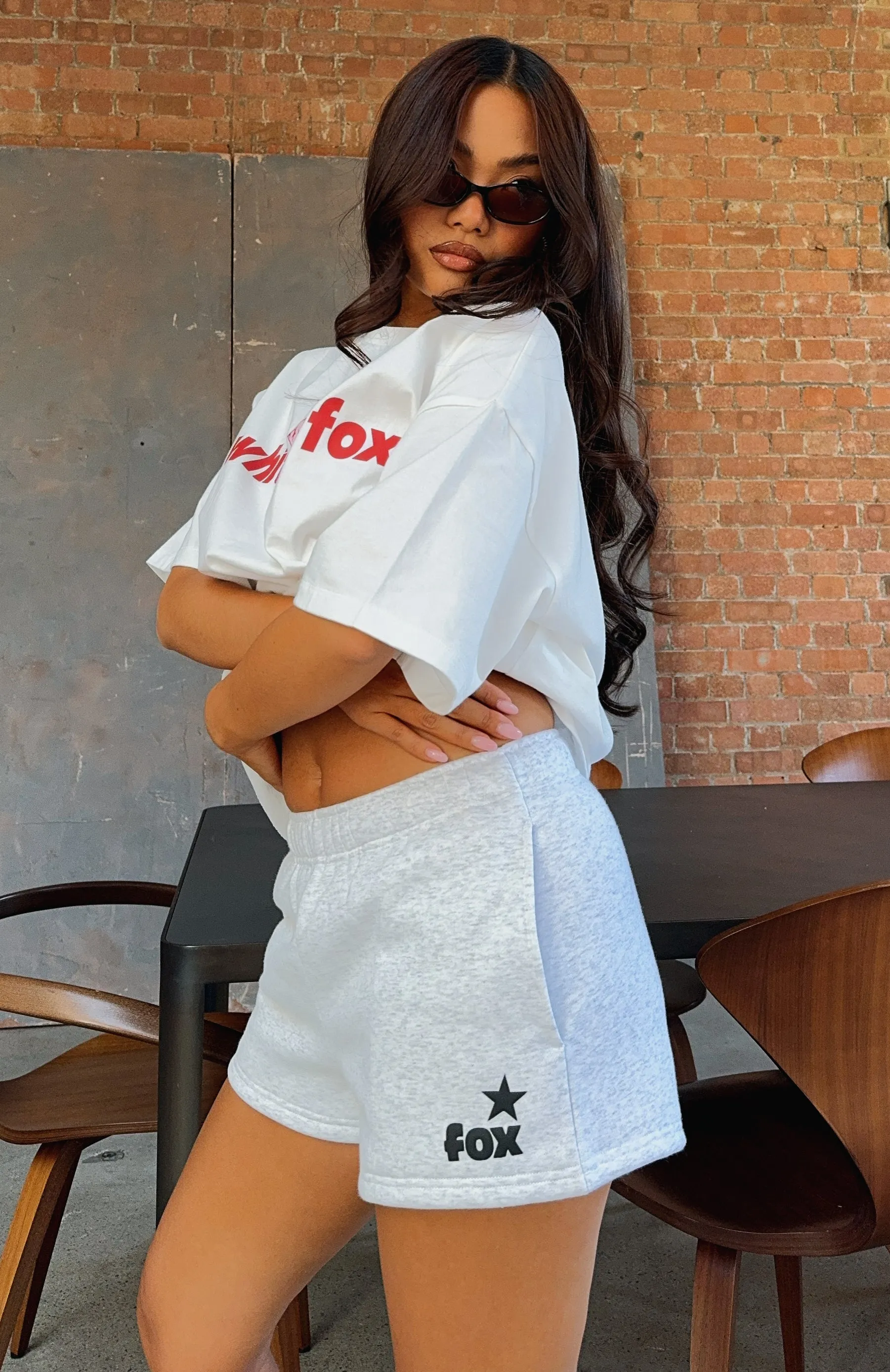 From The Archives Charli Lounge Shorts Grey Marle sold by White Fox Boutique