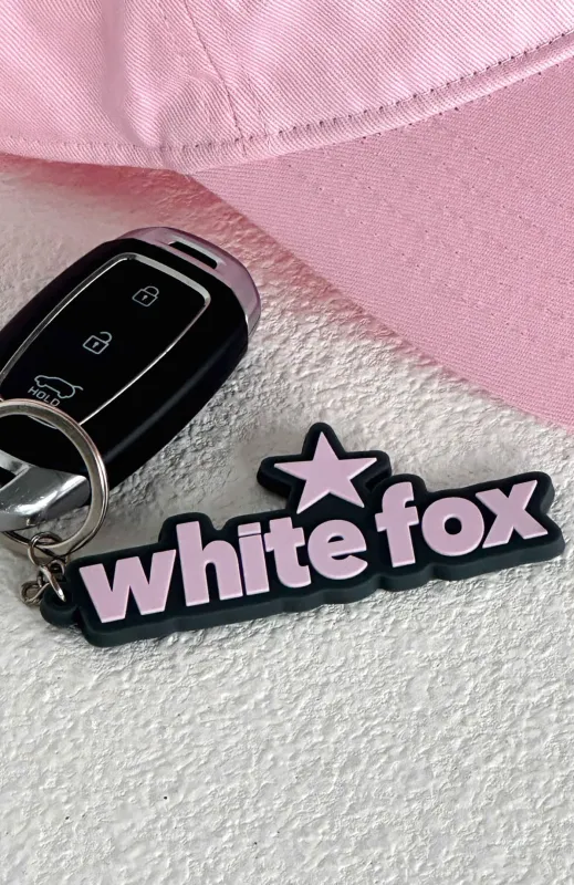 From The Archives Charli Keychain Charcoal/Pink sold by White Fox Boutique