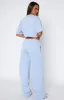 From The Archives Allora Wide Leg Sweatpants Blue sold by White Fox Boutique
