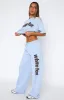 From The Archives Allora Wide Leg Sweatpants Blue sold by White Fox Boutique