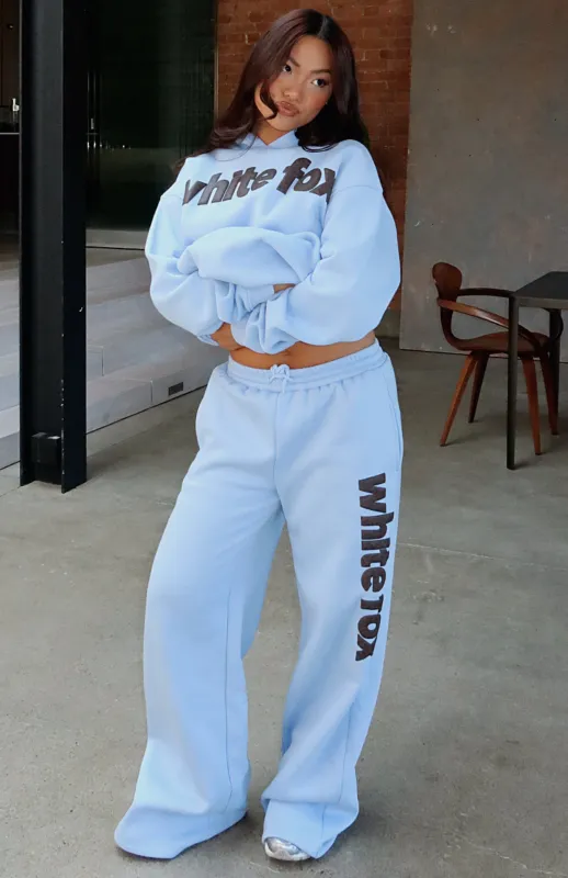 From The Archives Allora Wide Leg Sweatpants Blue sold by White Fox Boutique
