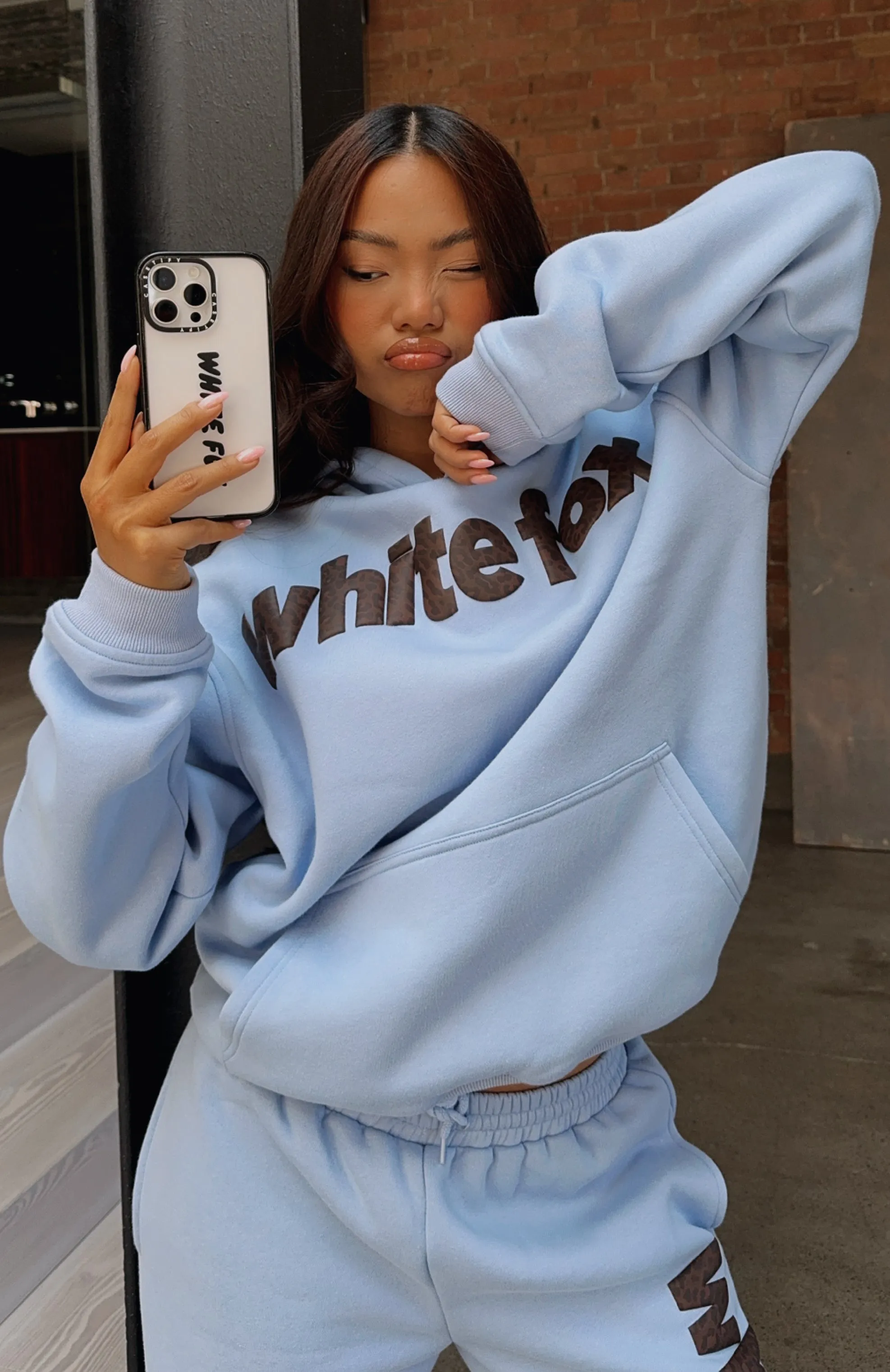 From The Archives Allora Oversized Hoodie Blue sold by White Fox Boutique