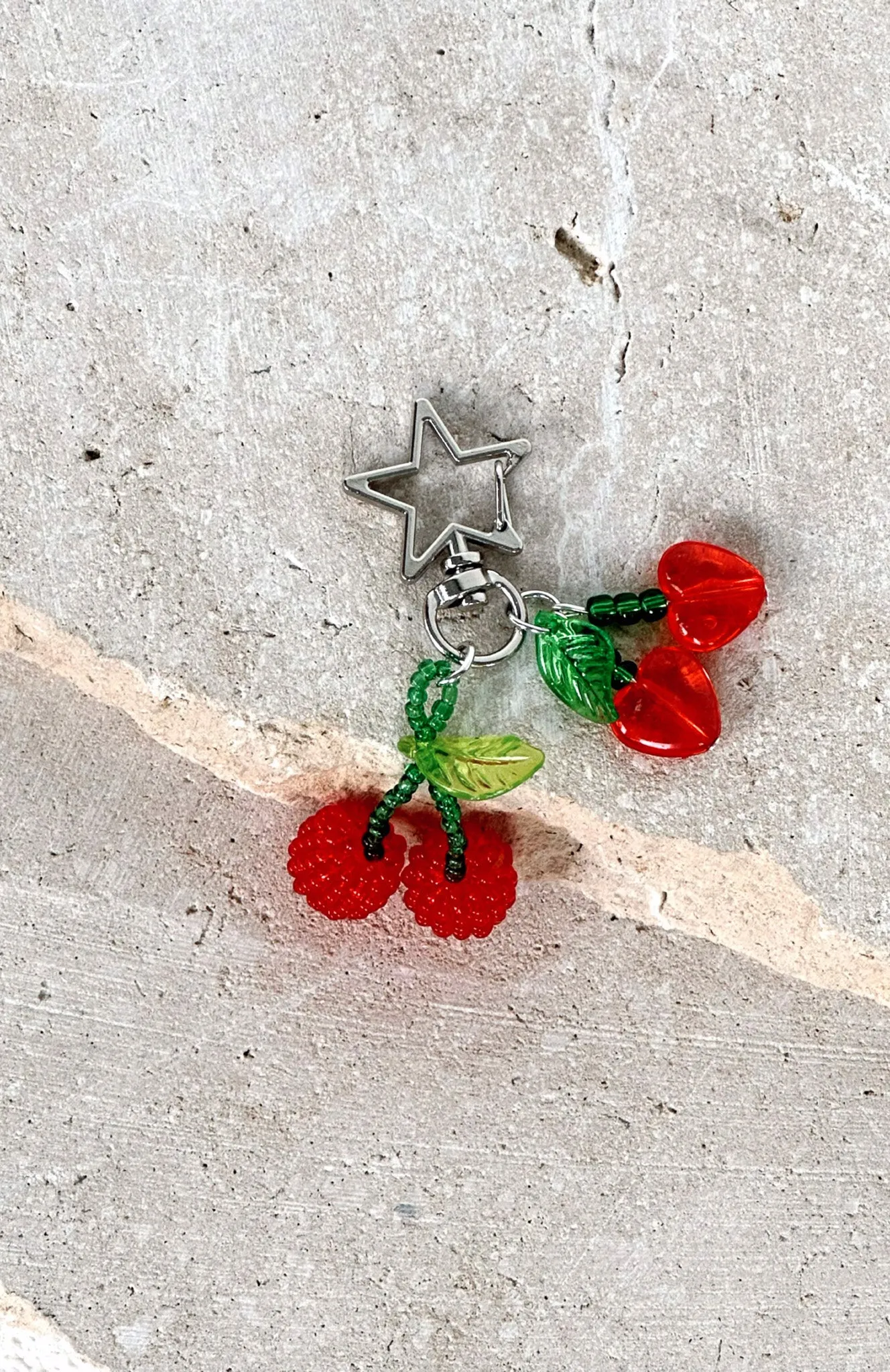 Harrison Key Ring Red Cherry sold by White Fox Boutique product image thumbnail 2