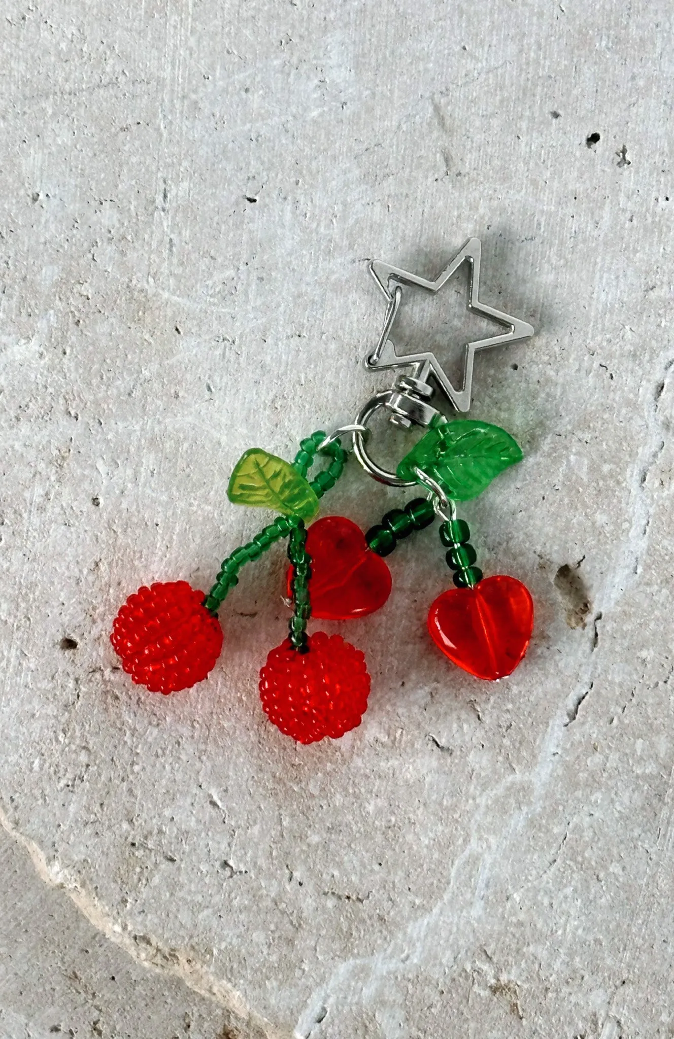 Harrison Key Ring Red Cherry sold by White Fox Boutique