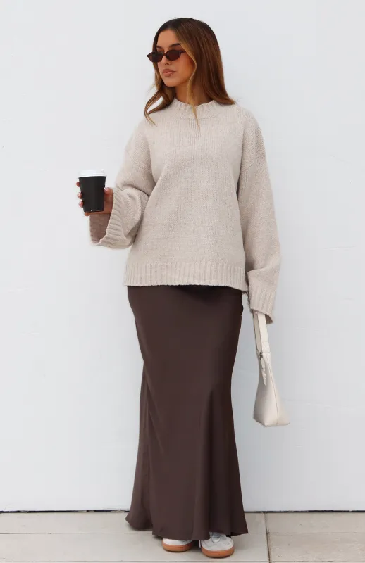 Keep Coming Back Maxi Skirt Charcoal sold by White Fox Boutique