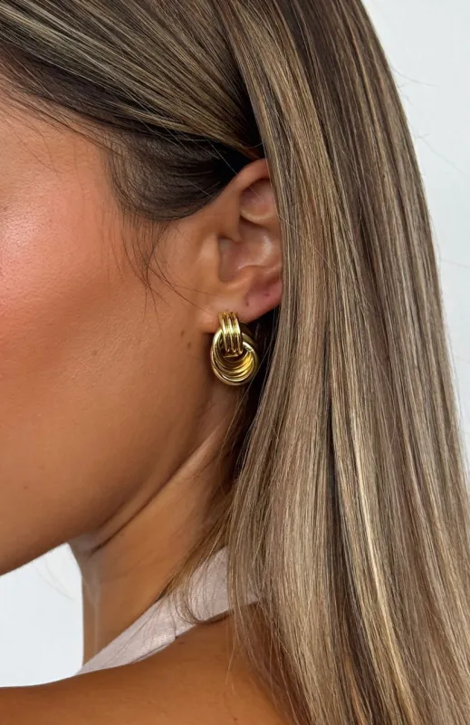 William Earrings Gold sold by White Fox Boutique