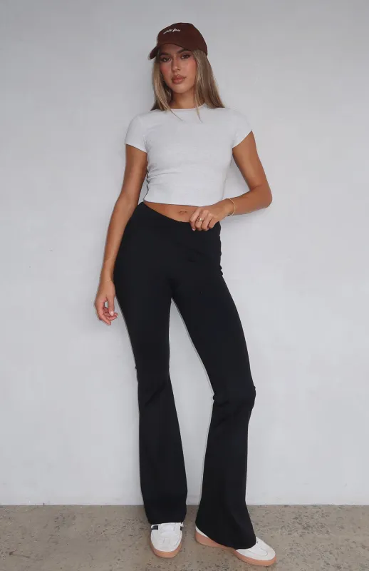 The Hard Way Flare Pants Black sold by White Fox Boutique