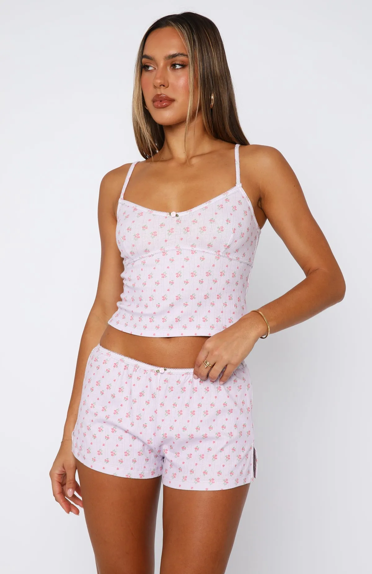 Snuggle Season Pyjama Top Purple Floral sold by White Fox Boutique product image thumbnail 2