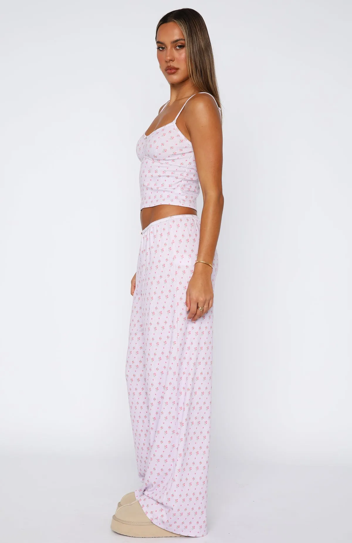 Snuggle Season Pyjama Pants Purple Floral sold by White Fox Boutique product image thumbnail 3
