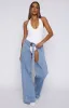 She's Most Wanted Denim Chaps Light Blue sold by White Fox Boutique