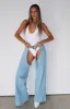 She's Most Wanted Denim Chaps Light Blue sold by White Fox Boutique