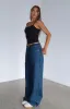Maeve Low Rise Wide Leg Jeans Dark Blue sold by White Fox Boutique