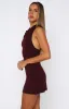Eternal Glow Mini Dress Burgundy sold by White Fox Boutique