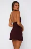 Eternal Glow Mini Dress Burgundy sold by White Fox Boutique