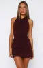 Eternal Glow Mini Dress Burgundy sold by White Fox Boutique