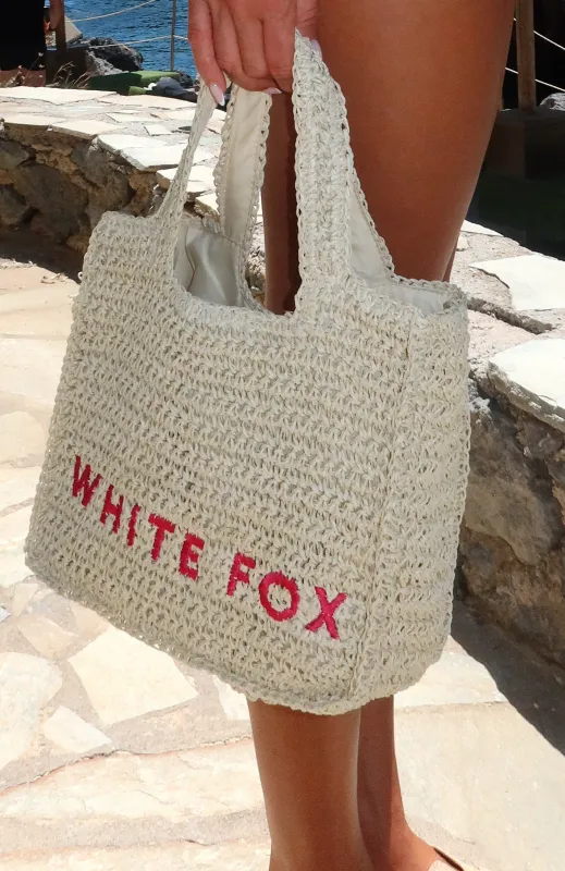 Tyrus Small Top Handle Bag Natural/Pink sold by White Fox Boutique