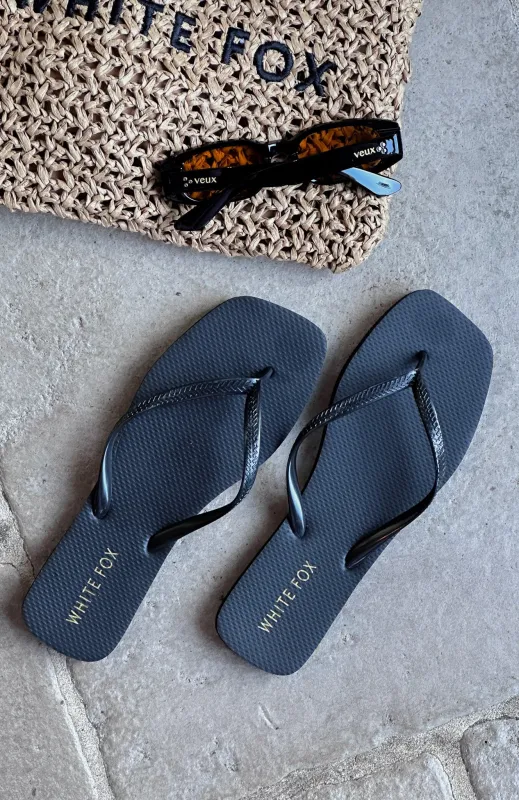 Josie Thong Sandals Black sold by White Fox Boutique