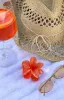 Floral Charm Hair Clip Peach sold by White Fox Boutique