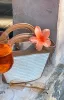 Floral Charm Hair Clip Peach sold by White Fox Boutique